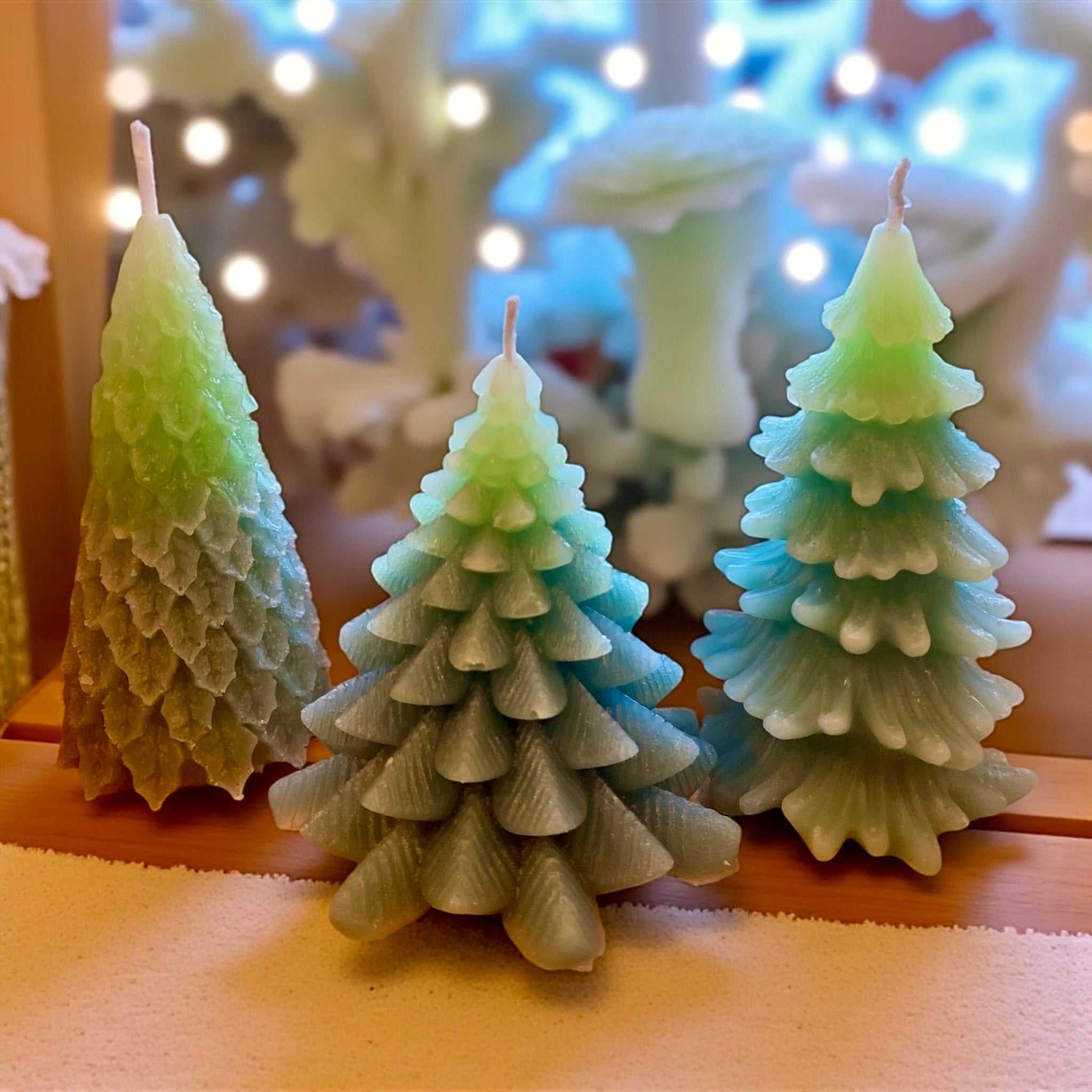 Beeswax Tree Candles~set of 3