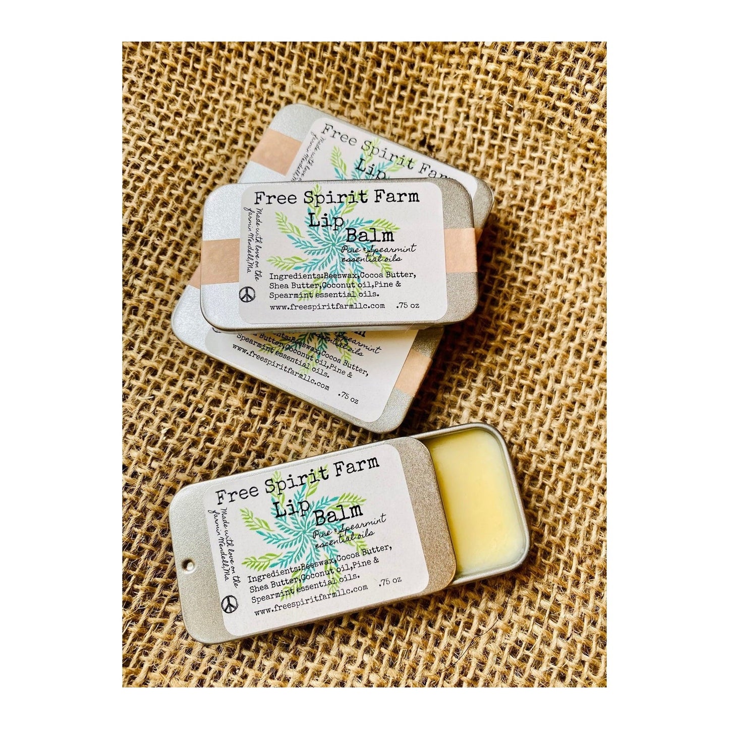Lip Balm Tin~Pine & Spearmint