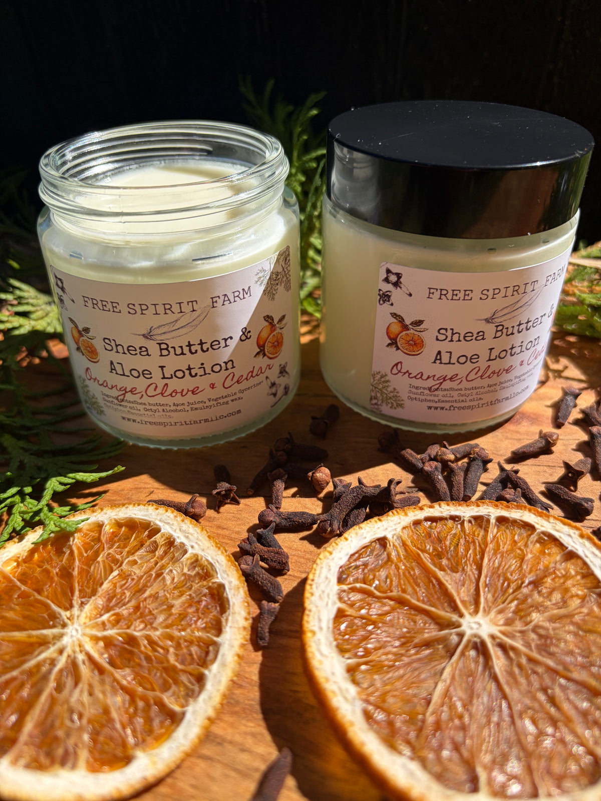 Hydrating Shea Butter & Aloe Lotion-Orange, Clove & Cedar