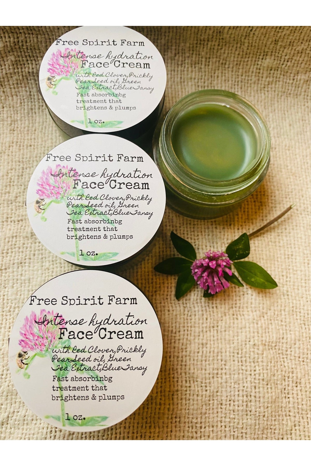 Face Cream ~ Red Clover, Prickly Pear &amp; Blue Tansy