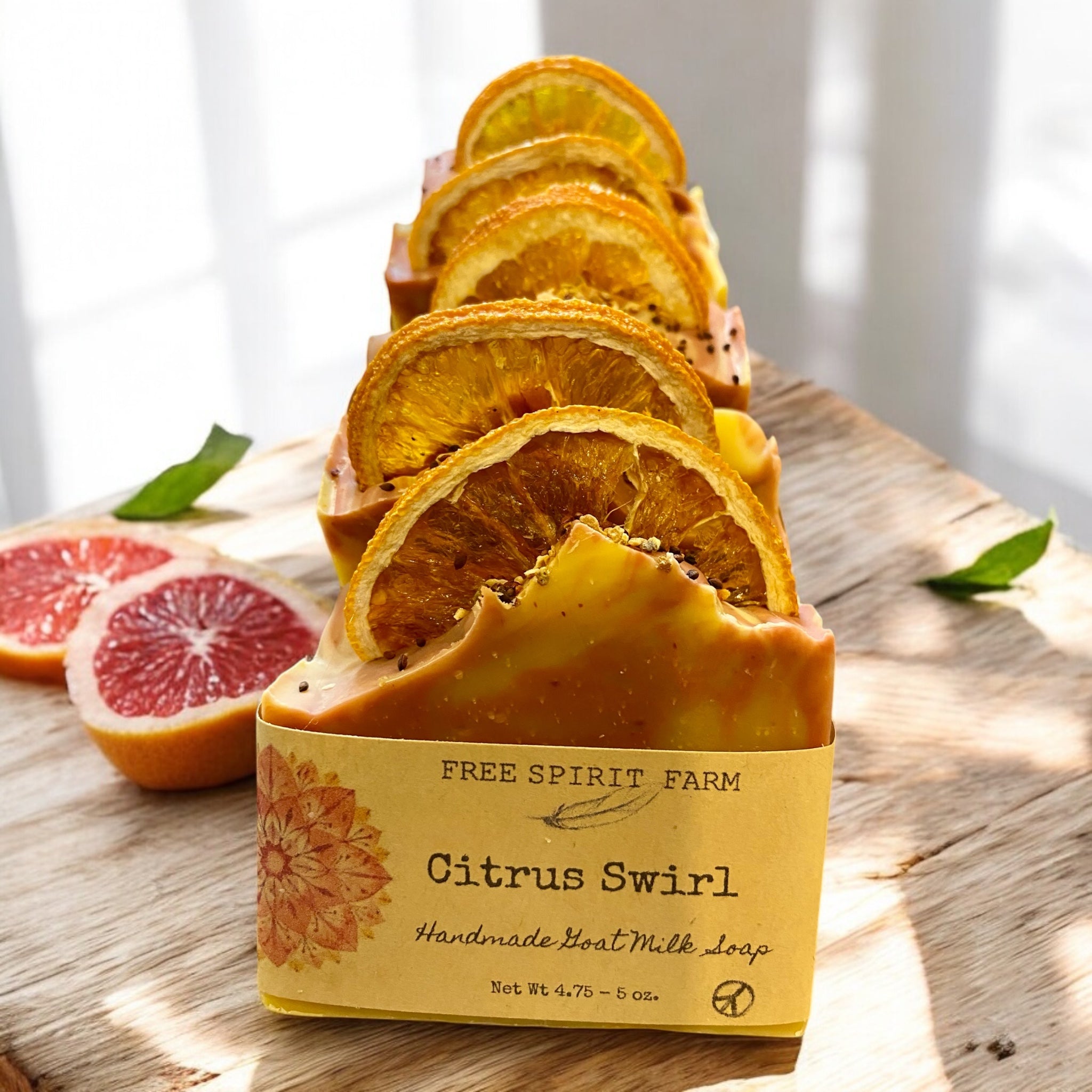 Goat Milk Soap~ Citrus Swirl