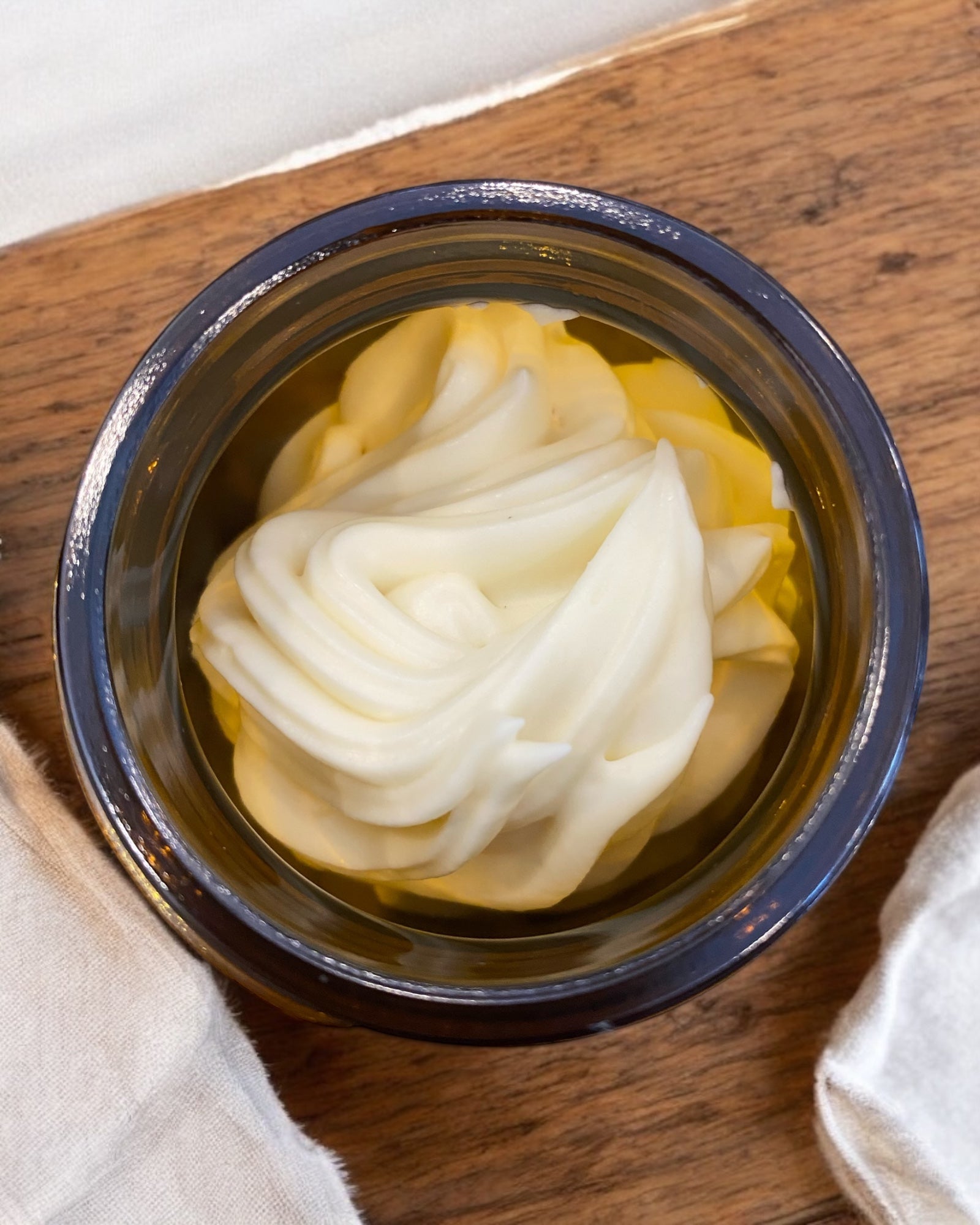 Open jar of whipped tallow balm