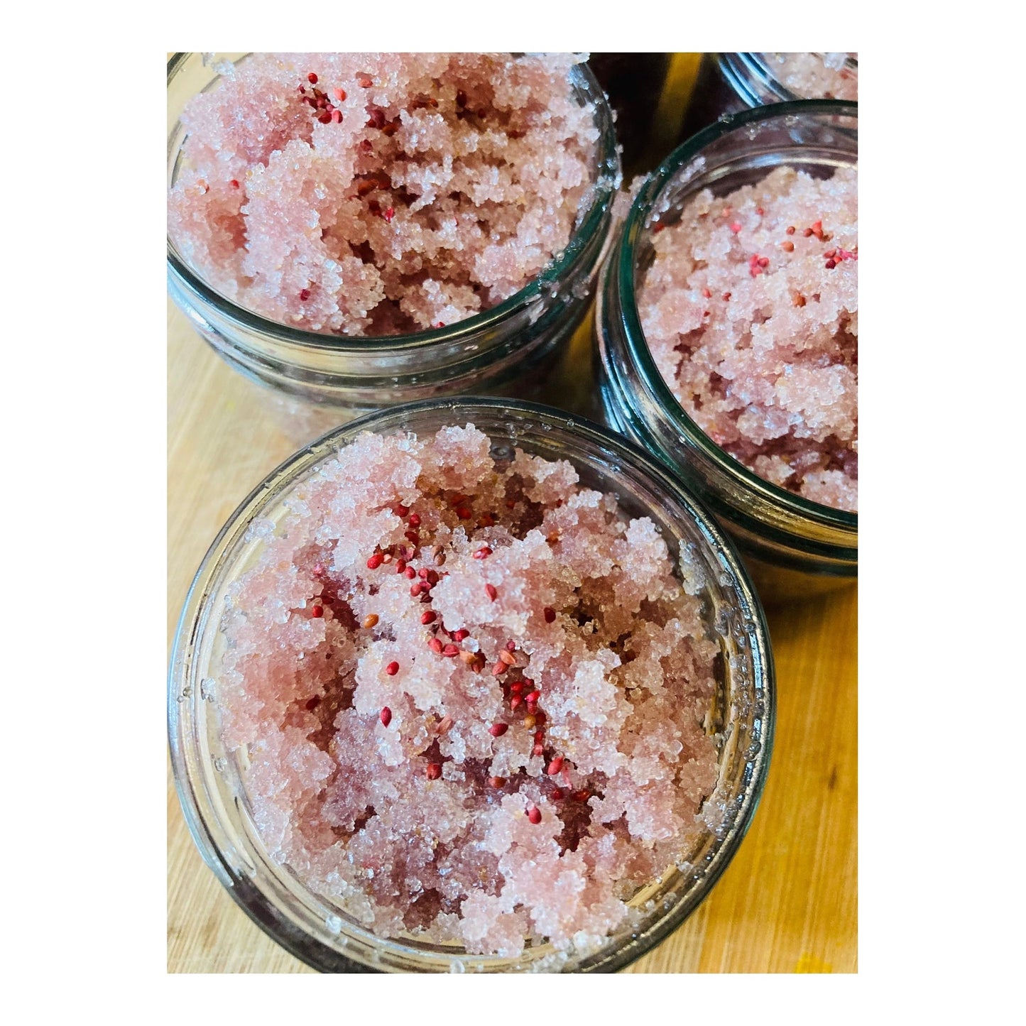 Sugar Body Scrub ~Rose, Rose petal powder & Cranberry Seed