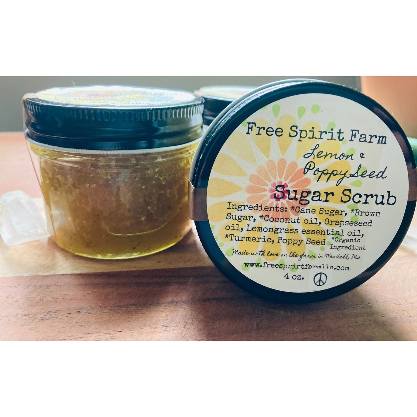 Sugar Body Scrub ~Lemon,Poppy Seed,Turmeric