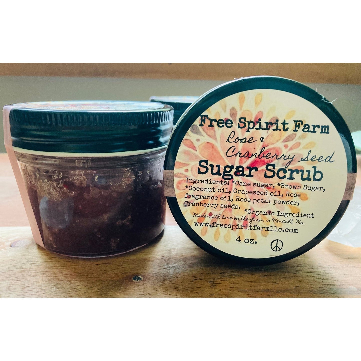 Sugar Body Scrub ~Rose, Rose petal powder & Cranberry Seed