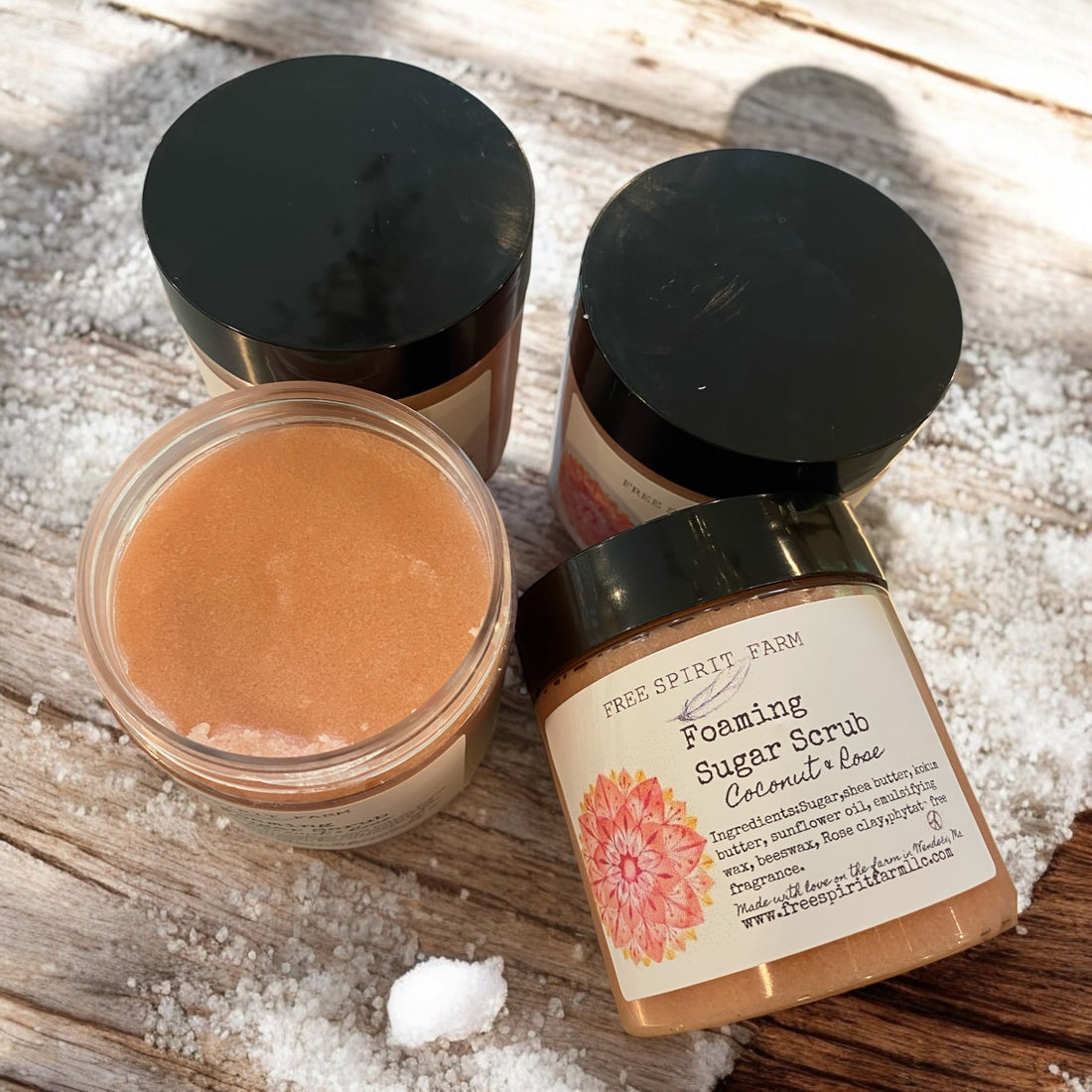 Foaming Sugar Scrub~Coconut &amp; Rose