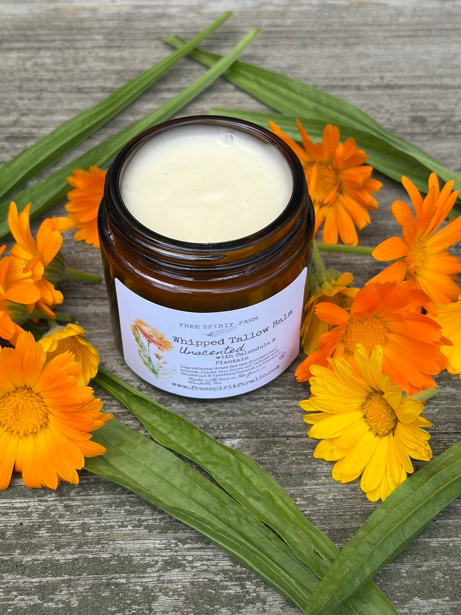 Soothing Whipped Tallow Balm - Calendula &amp; Plantain