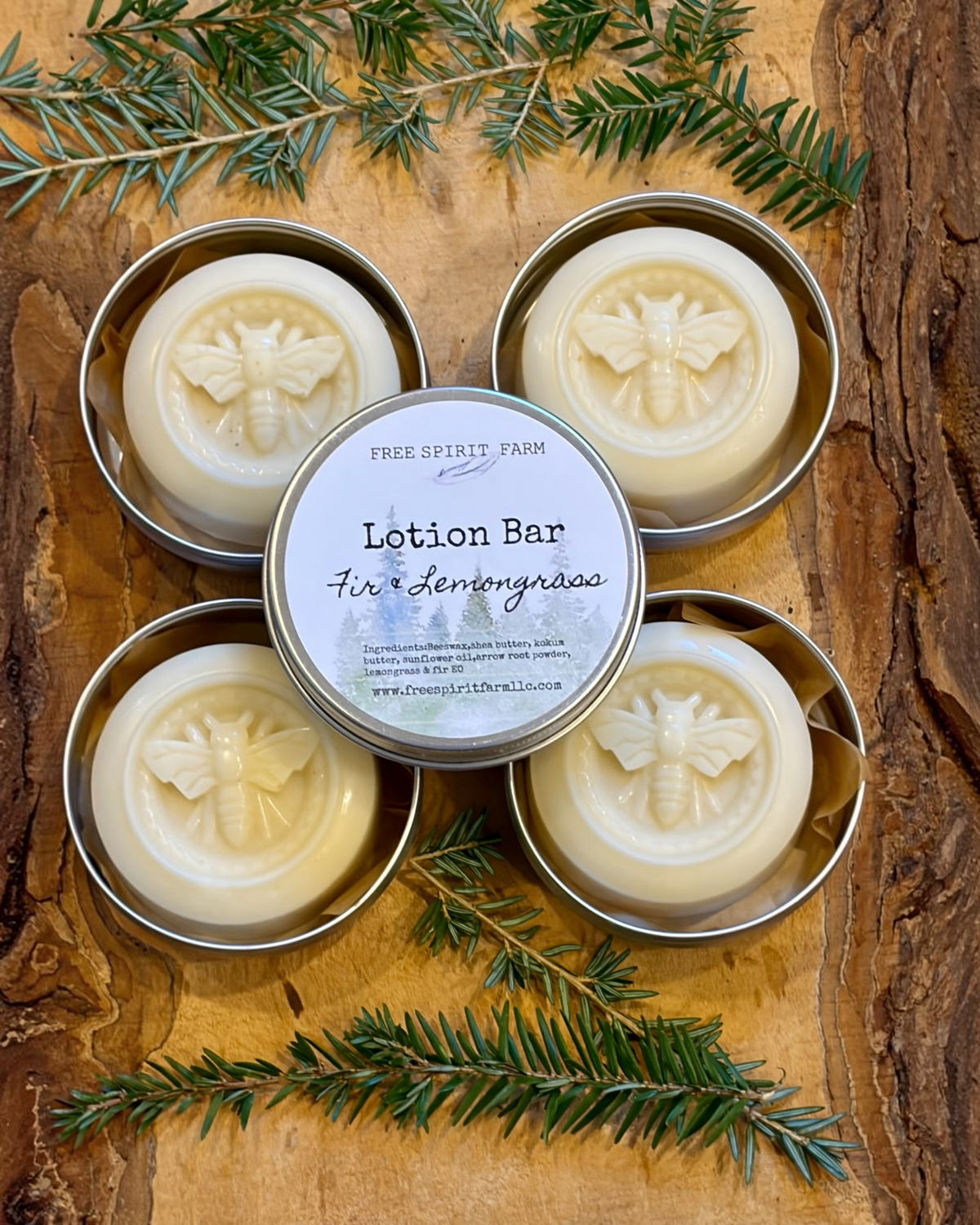 Moisturizing Lotion Bar - Fir &amp; Lemongrass