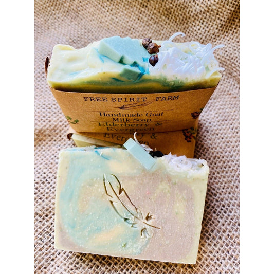 Goat Milk Soap~Elderberry & Evergreen