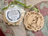 Wood diffuser with Free Spirit Farm label on a patterned background