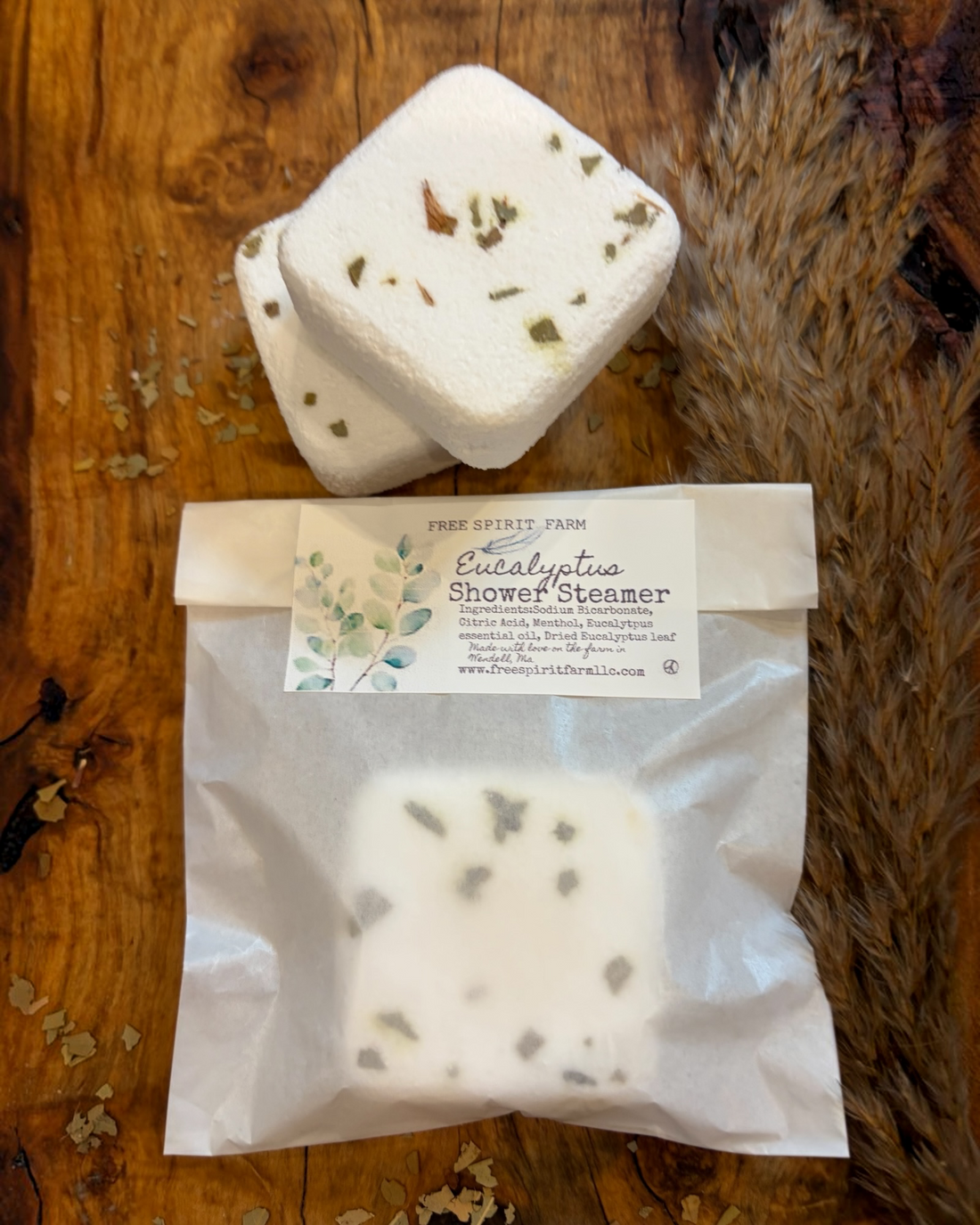 free spirit farm branded Eucalyptus menthol shower steamer