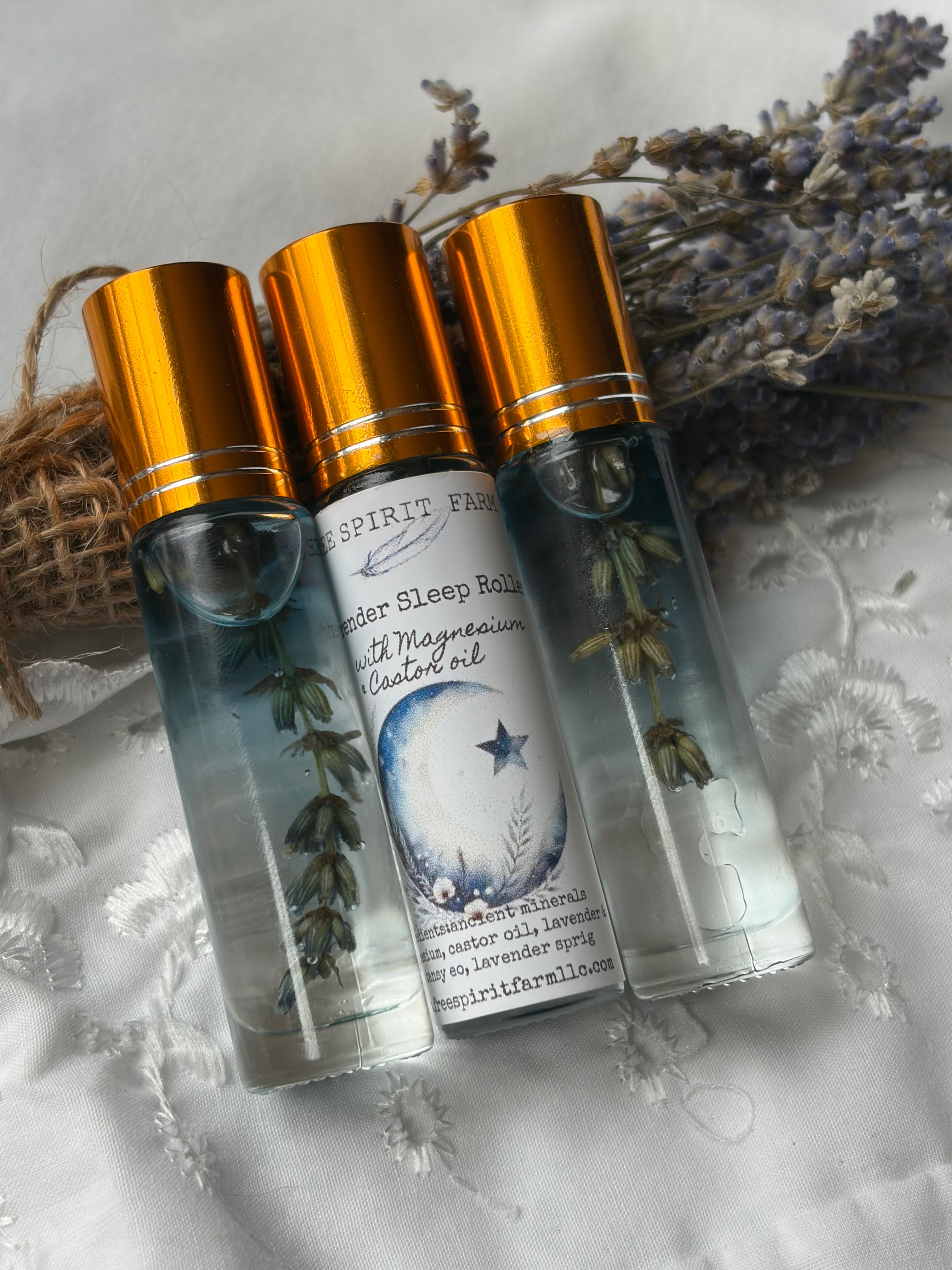 Relaxing Lavender Magnesium, Blue Tansy Sleep Rollers