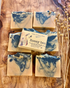 Handmade soap bars with a &