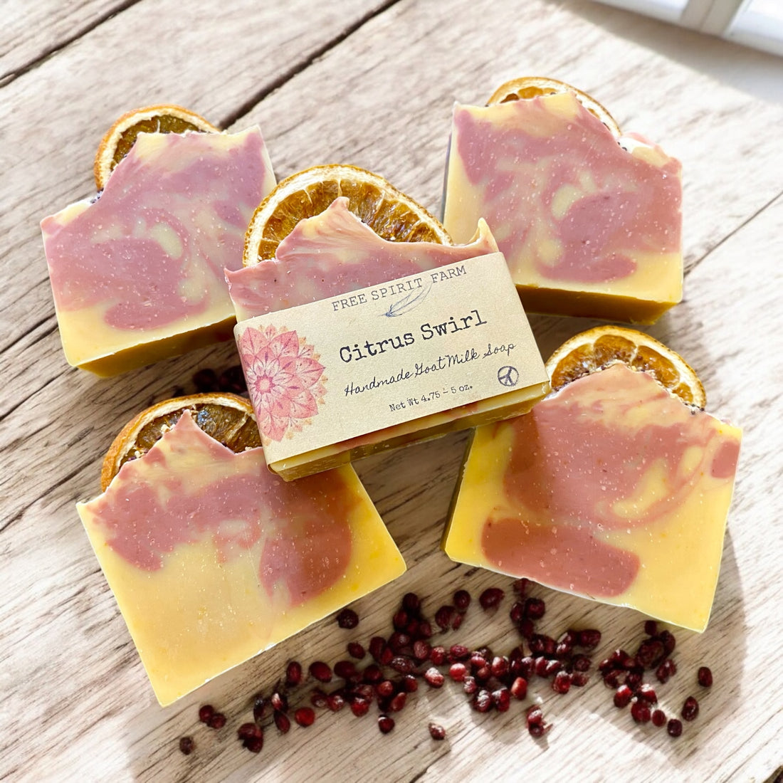 Goat Milk Soap~ Citrus Swirl