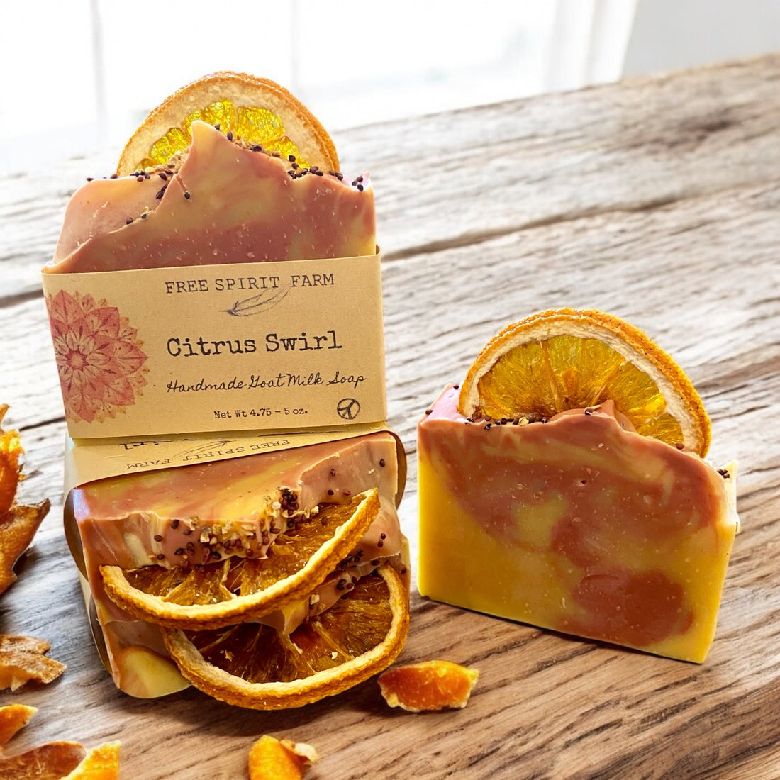 Goat Milk Soap~ Citrus Swirl