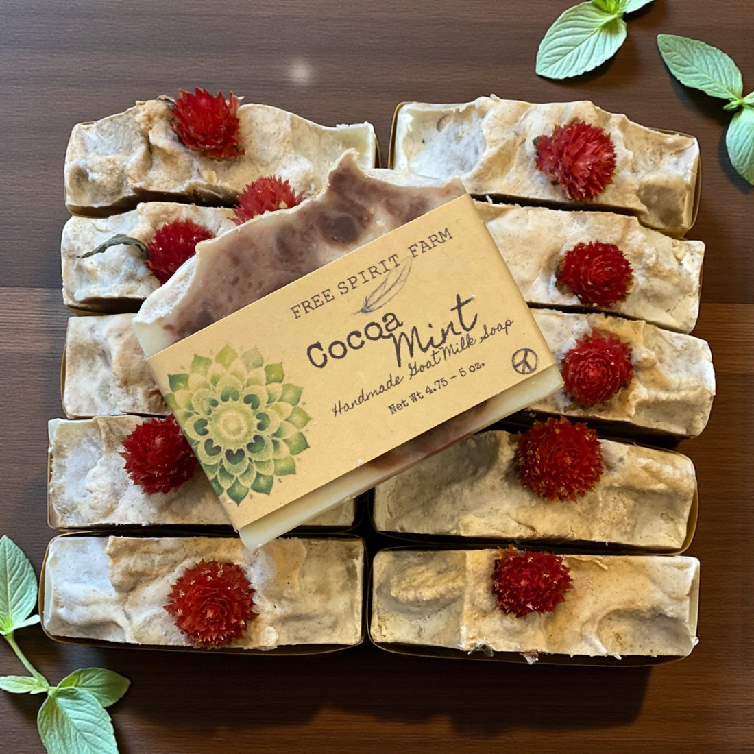 Holiday Cocoa Mint Goat Milk Soap