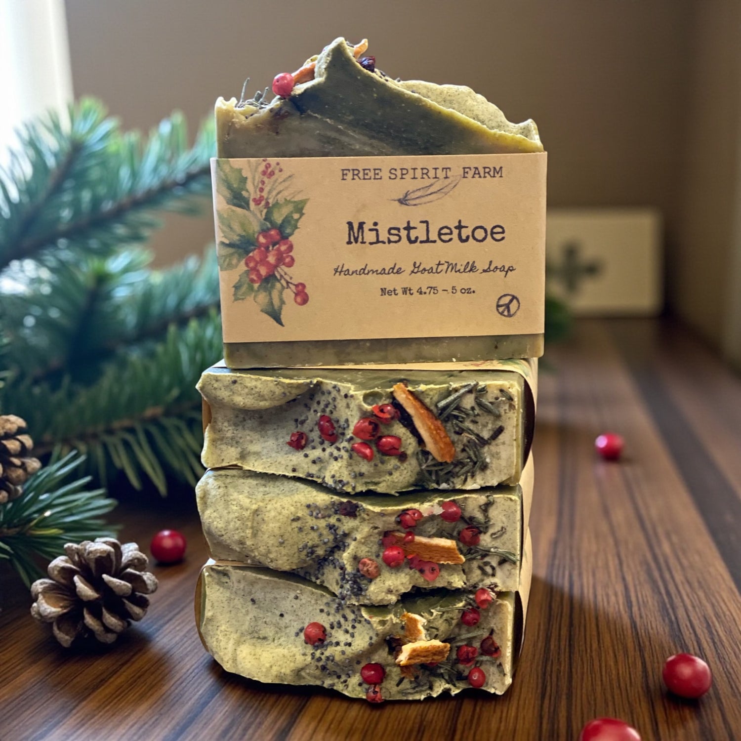 Holiday Mistletoe Goat Milk Soap