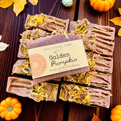 Handmade soap bars with a &