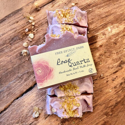 Handmade soap bars with a &