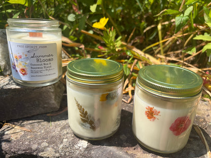 handmade coconut beeswax candle free spirit farm