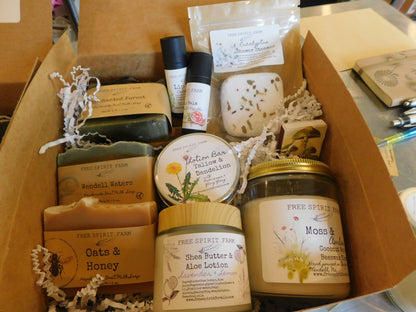Free Spirit Farm branded gift box