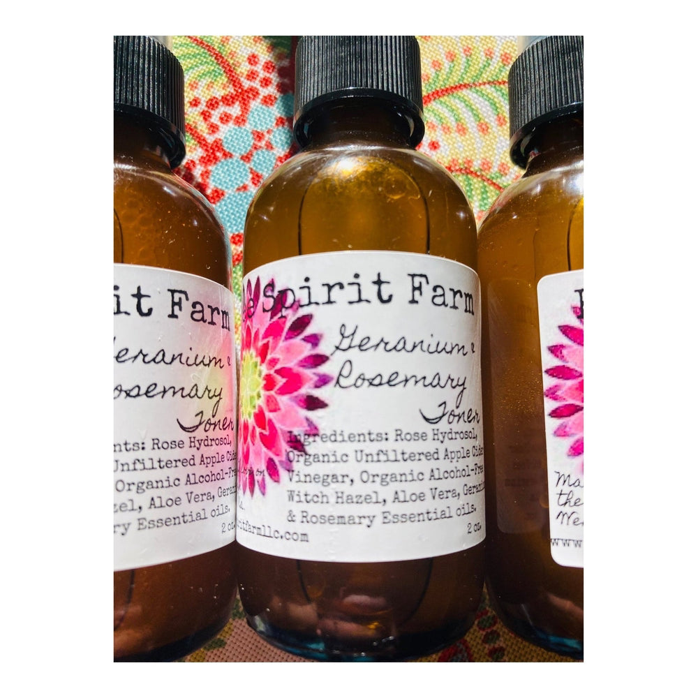 Facial Geranium & Rosemary Toner with Rose Hydrosol